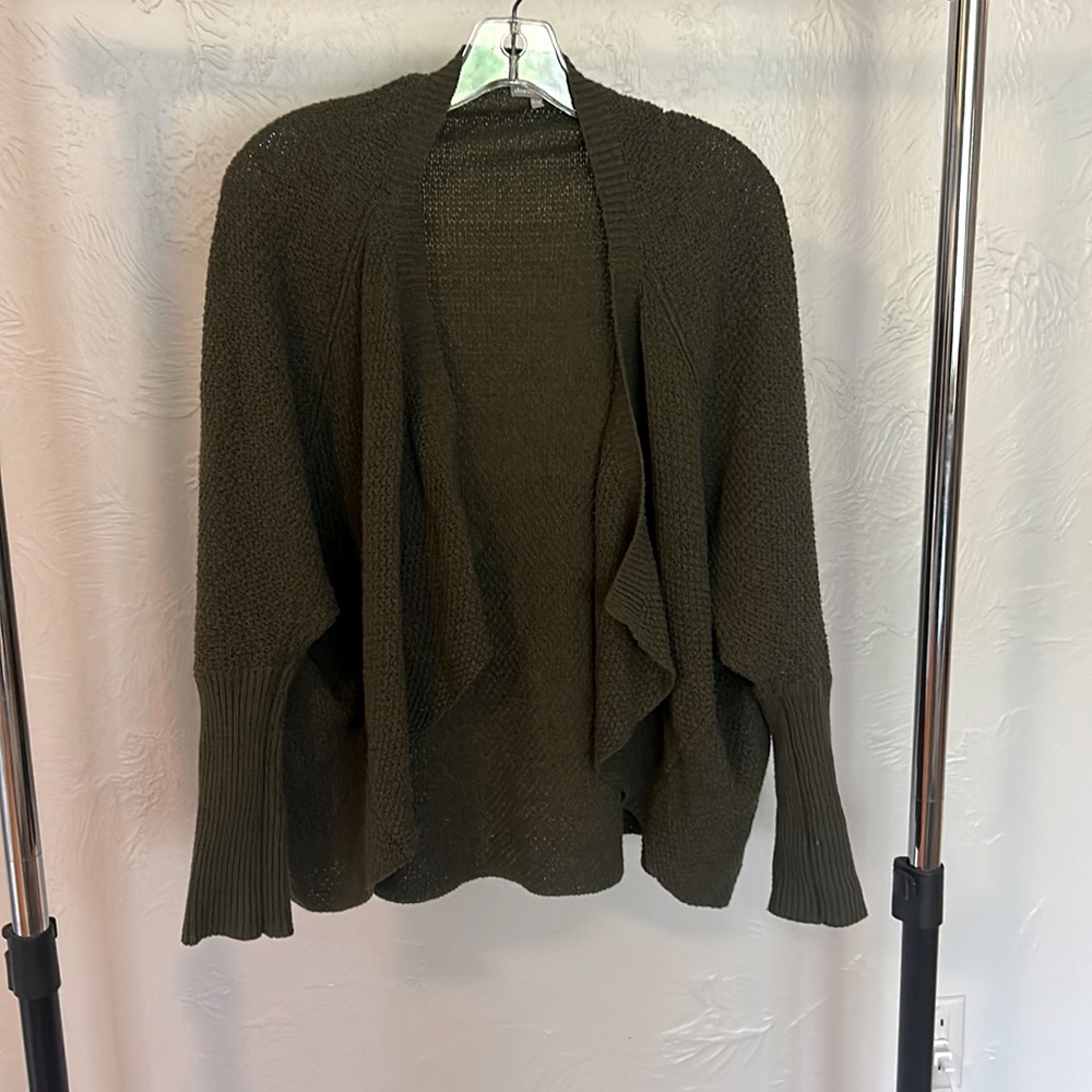 Olive green cardigan, Small